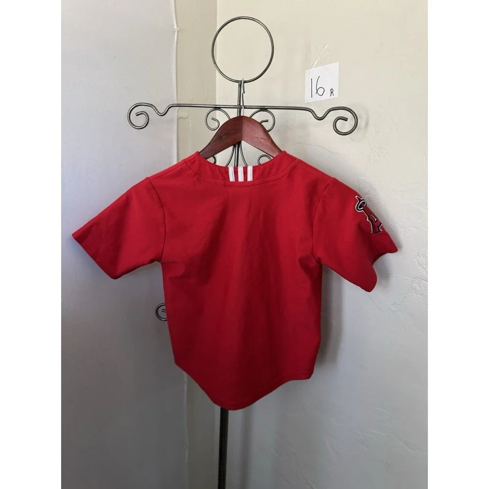 Adidas Los Angeles Angels Youth Baseball Jersey Red Size 5-6